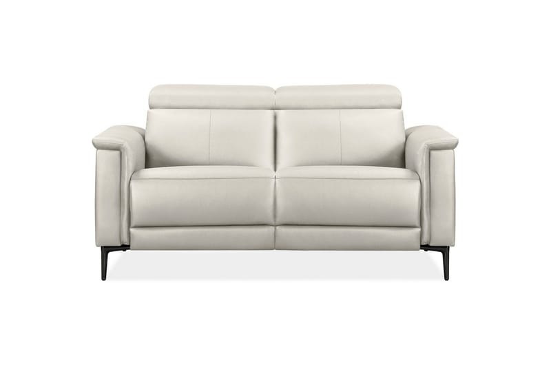 Reclinersoffa utan hörn Loft24 2-sitssoffa Lund Kräm, Läder/PU, Manuell vilstol Cream White - Möbler - Vardagsrum - Soffor - Reclinersoffor & Biosoffor