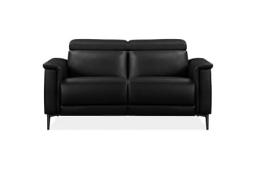 Reclinersoffa utan hörn Loft24 2-sitssoffa Lund Svart, Läder/PU, Elektrisk vilstol Svart, Graphite Grey - Möbler - Vardagsrum - Soffor - Reclinersoffor & Biosoffor