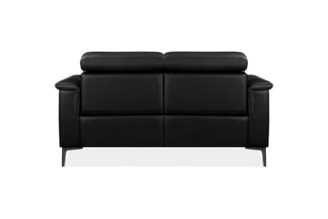 Reclinersoffa utan hörn Loft24 2-sitssoffa Lund Svart, Läder/PU, Elektrisk vilstol Svart, Graphite Grey - Möbler - Vardagsrum - Soffor - Reclinersoffor & Biosoffor