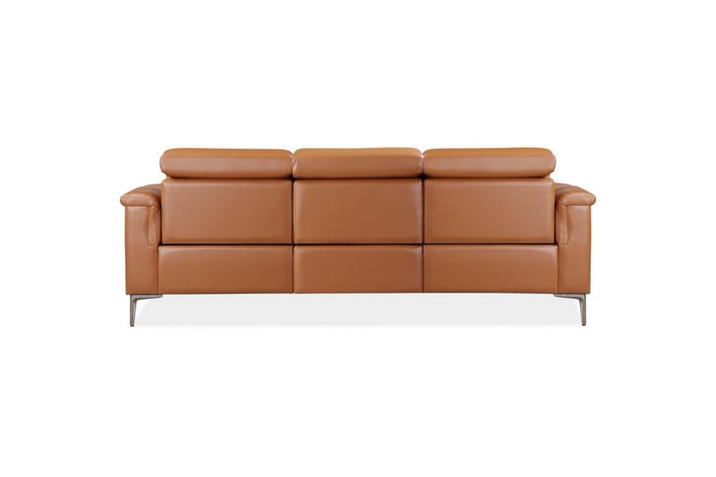 Reclinersoffa utan hörn Loft24 3-sitssoffa Lund Cognac Brun,Grå - Möbler - Vardagsrum - Soffor - Reclinersoffor & Biosoffor