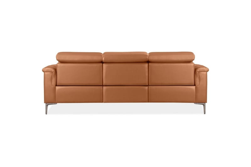 Reclinersoffa utan hörn Loft24 3-sitssoffa Lund Cognac Chocolate Brown,Grå - Möbler - Vardagsrum - Soffor - Reclinersoffor & Biosoffor