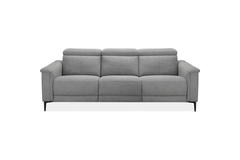 Reclinersoffa utan hörn Loft24 3-sitssoffa Lund Cognac Ljusgrå - Möbler - Vardagsrum - Soffor - Reclinersoffor & Biosoffor