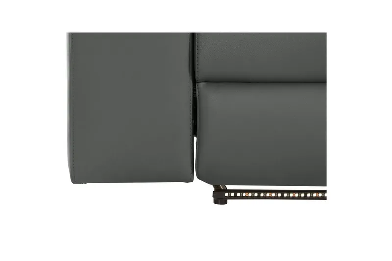 Reclinersoffa utan hörn Loft24 3-sitssoffa Rayland Grå - Möbler - Vardagsrum - Soffor - Reclinersoffor & Biosoffor