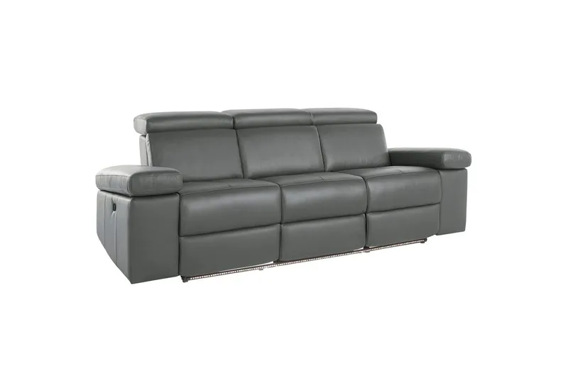 Reclinersoffa utan hörn Loft24 3-sitssoffa Rayland Grå