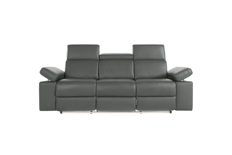 Reclinersoffa utan hörn Loft24 3-sitssoffa Rayland Grå - Möbler - Vardagsrum - Soffor - Reclinersoffor & Biosoffor