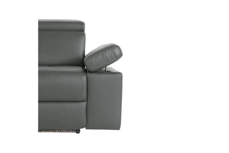 Reclinersoffa utan hörn Loft24 3-sitssoffa Rayland Grå - Möbler - Vardagsrum - Soffor - Reclinersoffor & Biosoffor