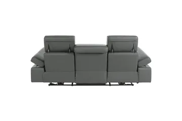 Reclinersoffa utan hörn Loft24 3-sitssoffa Rayland Grå - Möbler - Vardagsrum - Soffor - Reclinersoffor & Biosoffor