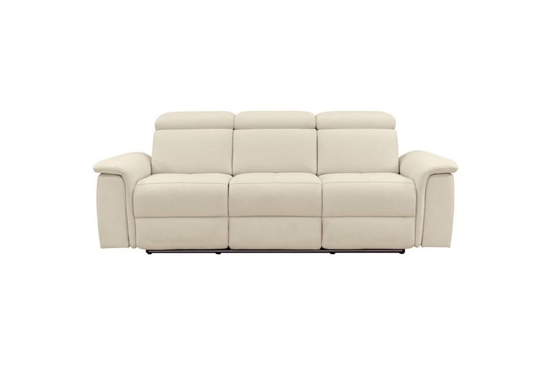 Reclinersoffa utan hörn Loft24 3-sitssoffa Rayland Vit - Möbler - Vardagsrum - Soffor - Reclinersoffor & Biosoffor