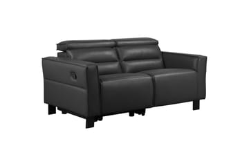 Reclinersoffa utan hörn Loft24 Carpari Reclinersoffa 2-sits Black Artificial leather - Möbler - Vardagsrum - Soffor - Reclinersoffor & Biosoffor