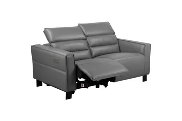 Reclinersoffa utan hörn Loft24 Carpari Reclinersoffa 2-sits Grey Artificial leather - Möbler - Vardagsrum - Soffor - Reclinersoffor & Biosoffor