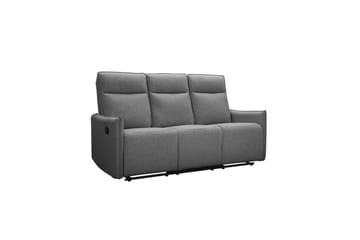 Reclinersoffa utan hörn Loft24 Lugo Reclinersoffa 3-sits Grey 100% polyester - Möbler - Vardagsrum - Soffor - Reclinersoffor & Biosoffor