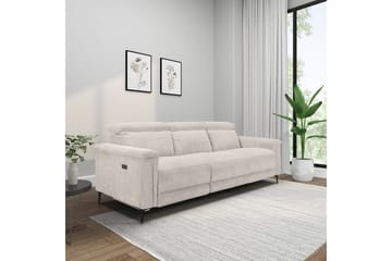 Reclinersoffa utan hörn Loft24 Lund Reclinersoffa 3-sits Vit - Möbler - Vardagsrum - Soffor - Reclinersoffor & Biosoffor