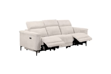 Reclinersoffa utan hörn Loft24 Lund Reclinersoffa 3-sits Vit - Möbler - Vardagsrum - Soffor - Reclinersoffor & Biosoffor