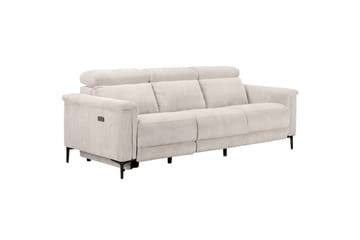Reclinersoffa utan hörn Loft24 Lund Reclinersoffa 3-sits Vit - Möbler - Vardagsrum - Soffor - Reclinersoffor & Biosoffor