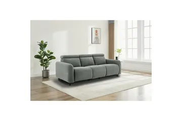 Reclinersoffa utan hörn Loft24 Skaane Reclinersoffa 3-sits Grå Manchester - Möbler - Vardagsrum - Soffor - Reclinersoffor & Biosoffor