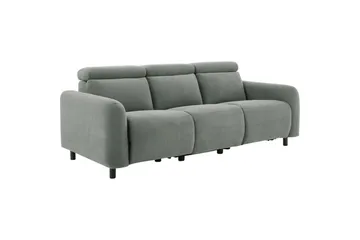Reclinersoffa utan hörn Loft24 Skaane Reclinersoffa 3-sits Grå Manchester - Möbler - Vardagsrum - Soffor - Reclinersoffor & Biosoffor