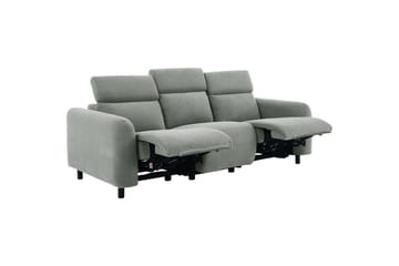 Reclinersoffa utan hörn Loft24 Skaane Reclinersoffa 3-sits Grå Manchester - Möbler - Vardagsrum - Soffor - Reclinersoffor & Biosoffor