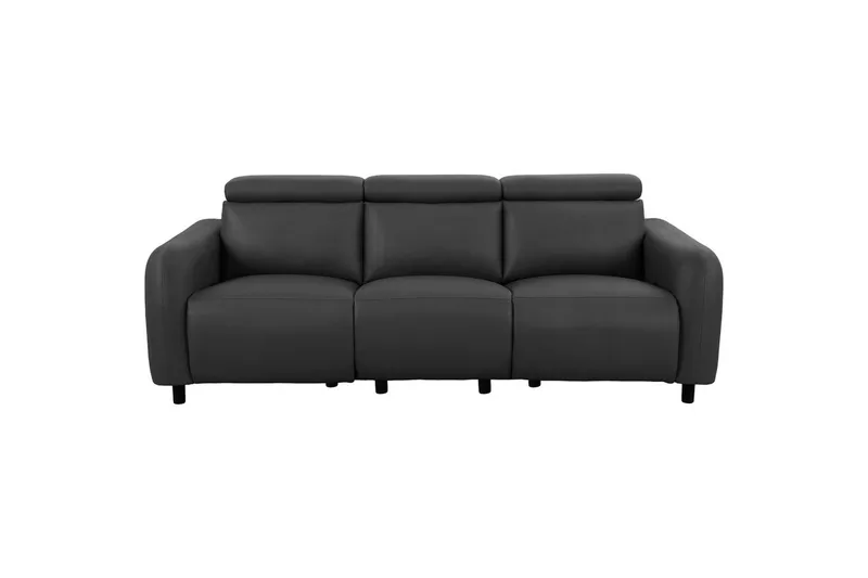 Reclinersoffa utan hörn Loft24 Skaane Reclinersoffa 3-sits Grey Artificial leather - Möbler - Vardagsrum - Soffor - Reclinersoffor & Biosoffor