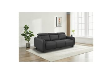 Reclinersoffa utan hörn Loft24 Skaane Reclinersoffa 3-sits Grey Artificial leather - Möbler - Vardagsrum - Soffor - Reclinersoffor & Biosoffor