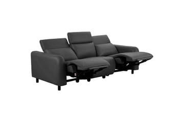 Reclinersoffa utan hörn Loft24 Skaane Reclinersoffa 3-sits Grey Artificial leather - Möbler - Vardagsrum - Soffor - Reclinersoffor & Biosoffor
