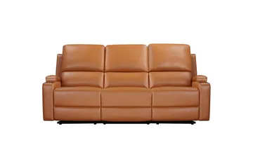 Reclinersoffa utan hörn Loft24 Soffa 3-sits Loft24 Dallas Brown Artificial leather