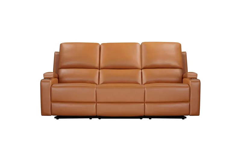 Reclinersoffa utan hörn Loft24 Soffa 3-sits Loft24 Dallas Brown Artificial leather