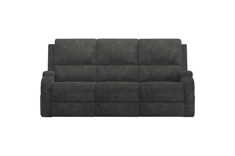 Reclinersoffa utan hörn Loft24 Soffa 3-sits Loft24 Dallas Grey Belfast fabric
