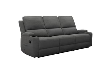Reclinersoffa utan hörn Loft24 Soffa 3-sits Loft24 Dallas Grey Belfast fabric - Möbler - Vardagsrum - Soffor - Reclinersoffor & Biosoffor