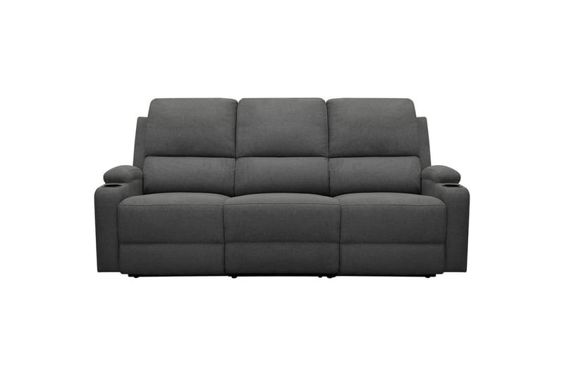 Reclinersoffa utan hörn Loft24 Soffa 3-sits Loft24 Dallas Grey Belfast fabric - Möbler - Vardagsrum - Soffor - Reclinersoffor & Biosoffor