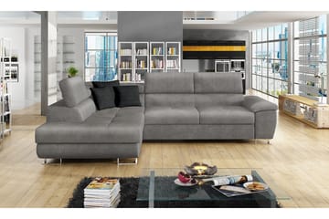 Reginia Soffa med Schäslong 3-sits - Ljusgrå/Svart - Möbler - Vardagsrum - Soffor - Divansoffa & schäslong