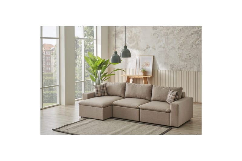 Rivran Soffa med Divan 4-sits - Cream - Möbler - Vardagsrum - Soffor - Divansoffa & schäslong