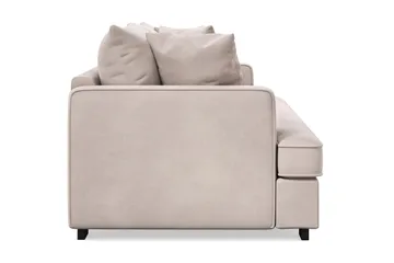 Rossita 3-sits Djup Sammetsoffa med hel dyna - Beige - Möbler - Vardagsrum - Soffor - Sammetssoffor