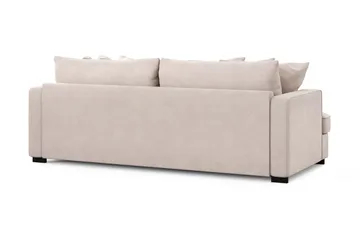 Rossita 3-sits Djup Sammetsoffa med hel dyna - Beige - Möbler - Vardagsrum - Soffor - Sammetssoffor