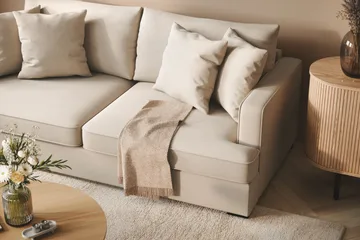 Rossita 3-sits Djup Soffa i Bouclé - Beige - Möbler - Vardagsrum - Soffor - 3-sits soffor