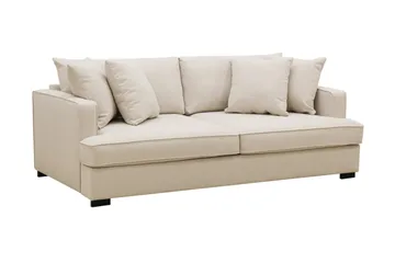 Rossita 3-sits Djup Soffa i Bouclé - Beige - Möbler - Vardagsrum - Soffor - 3-sits soffor