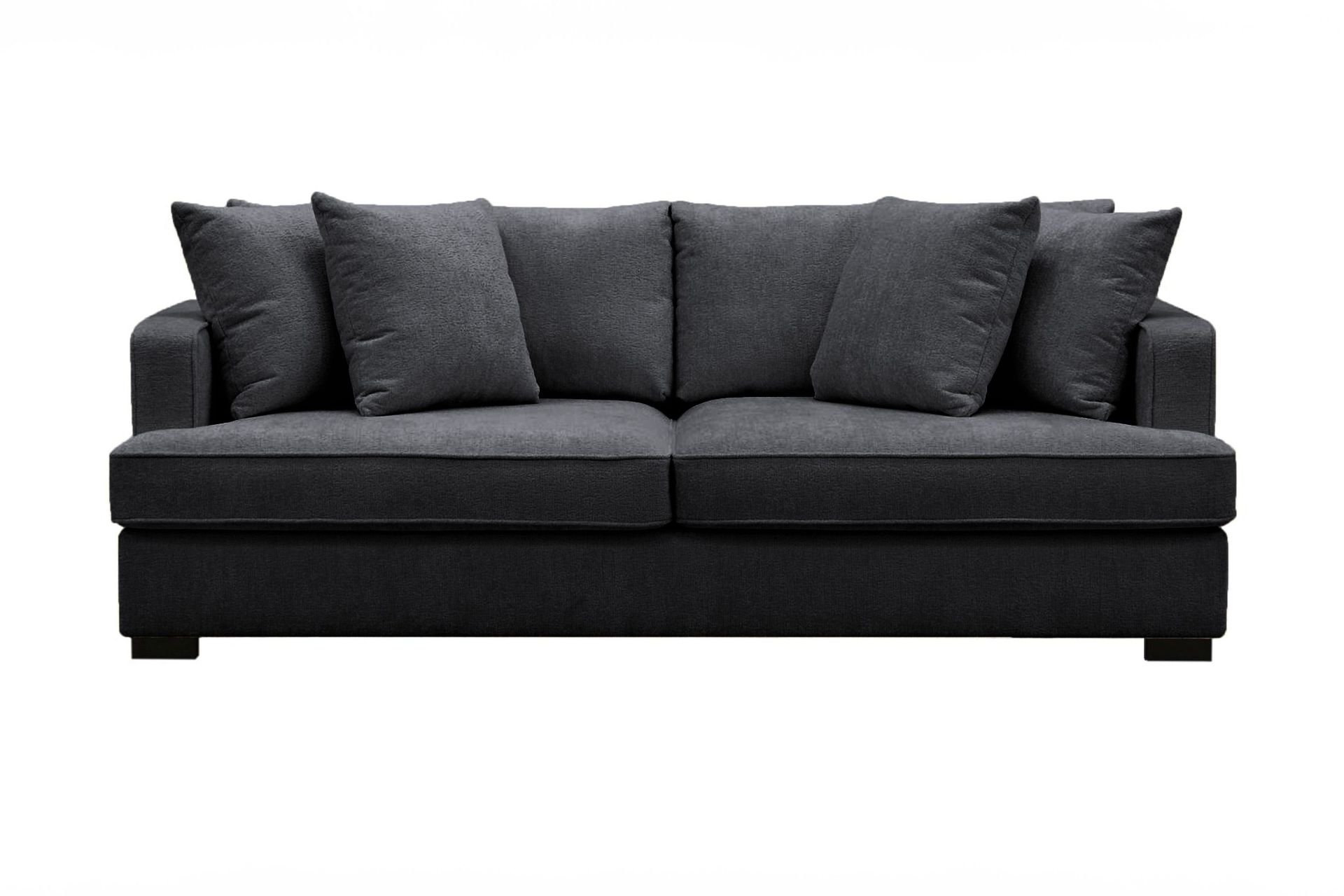 Rossita 3-sits Djup Soffa i Chenille - Svart