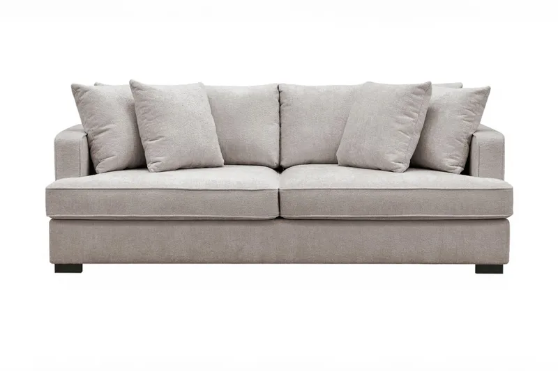 Rossita 3-sits Djup Soffa i Chenille - Trenza 08, Grå/Brun Chenille - Möbler - Vardagsrum - Soffor - 3-sits soffor