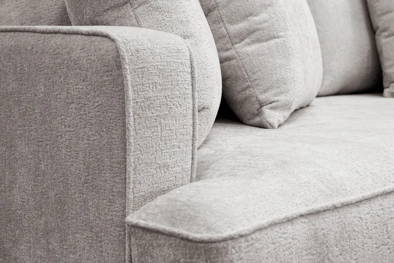 Rossita 3-sits Djup Soffa i Chenille - Trenza 08, Grå/Brun Chenille - Möbler - Vardagsrum - Soffor - 3-sits soffor