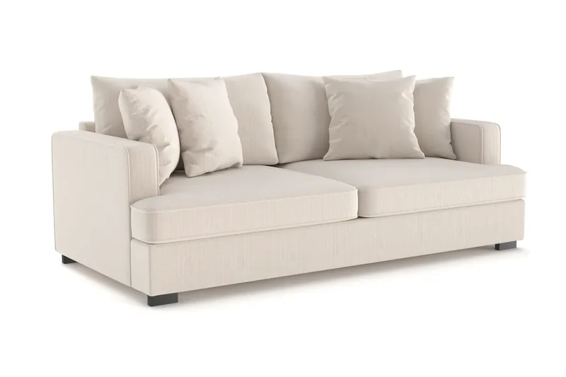 Rossita 3-sits Djup Soffa i Manchester - Beige - Möbler - Vardagsrum - Soffor - 3-sits soffor