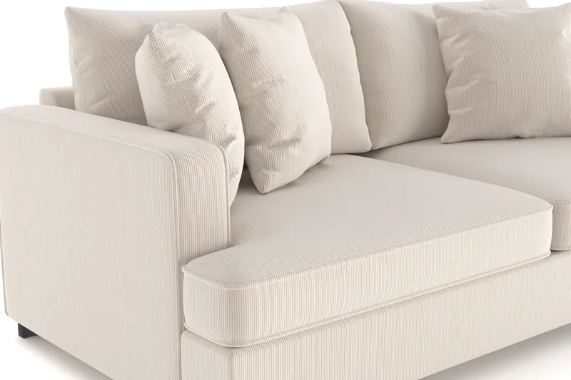 Rossita 3-sits Djup Soffa i Manchester - Beige - Möbler - Vardagsrum - Soffor - 3-sits soffor