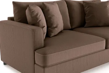 Rossita 3-sits Djup Soffa i Manchester - Brun - Möbler - Vardagsrum - Soffor - 3-sits soffor