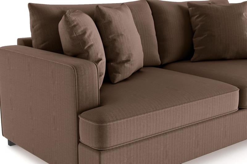 Rossita 3-sits Djup Soffa i Manchester - Brun - Möbler - Vardagsrum - Soffor - 3-sits soffor