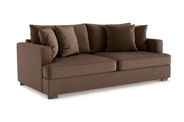 Rossita 3-sits Djup Soffa i Manchester - Brun - Möbler - Vardagsrum - Soffor - 3-sits soffor