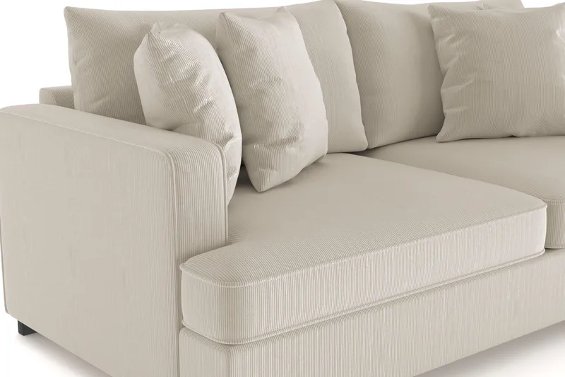 Rossita 3-sits Djup Soffa i Manchester - Greige - Möbler - Vardagsrum - Soffor - 3-sits soffor