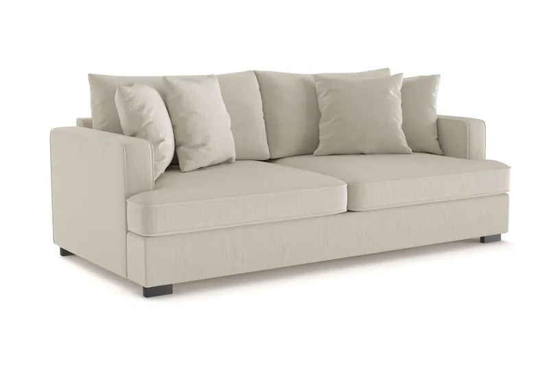 Rossita 3-sits Djup Soffa i Manchester - Greige - Möbler - Vardagsrum - Soffor - 3-sits soffor