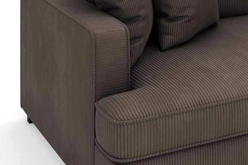 Rossita 3-sits Djup Soffa i Manchester - Mörkgrå - Möbler - Vardagsrum - Soffor - Sammetssoffor