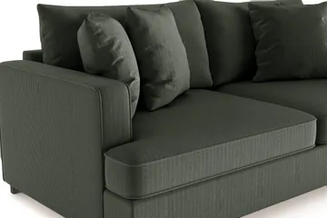 Rossita 3-sits Djup Soffa i Manchester - Mörkgrön - Möbler - Vardagsrum - Soffor - 3-sits soffor