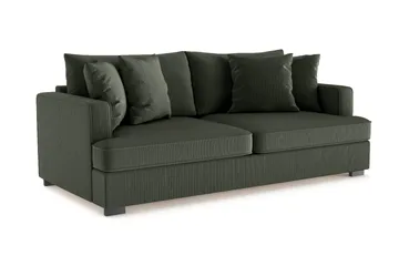 Rossita 3-sits Djup Soffa i Manchester - Mörkgrön - Möbler - Vardagsrum - Soffor - 3-sits soffor