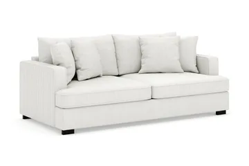 Rossita 3-sits Djup Soffa i Manchester - Offwhite - Möbler - Vardagsrum - Soffor - Sammetssoffor