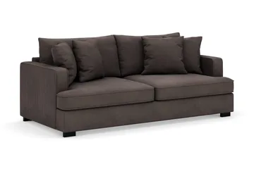 Rossita 3-sits Djup Soffa i Manchester - Taupe - Möbler - Vardagsrum - Soffor - Sammetssoffor